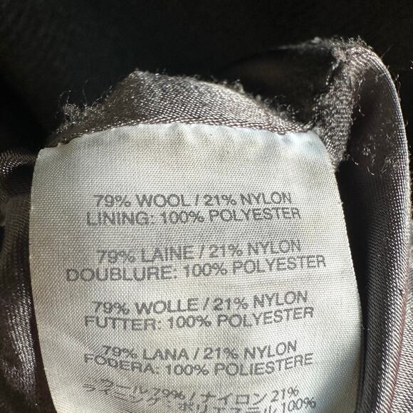 J Crew Stadium Cloth Nello Gori Cocoon Coat Wool Black - Picture 8 of 8